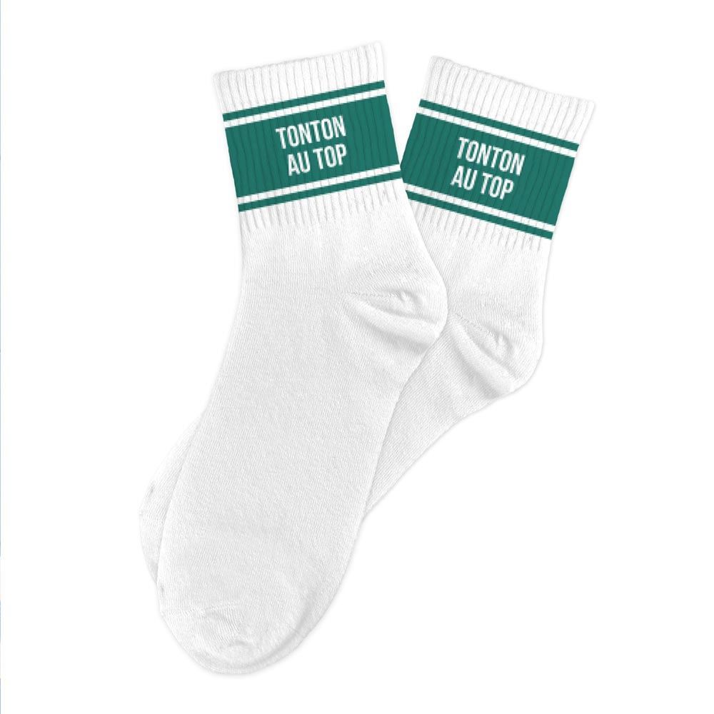 Chaussettes homme a bandes tonton au top