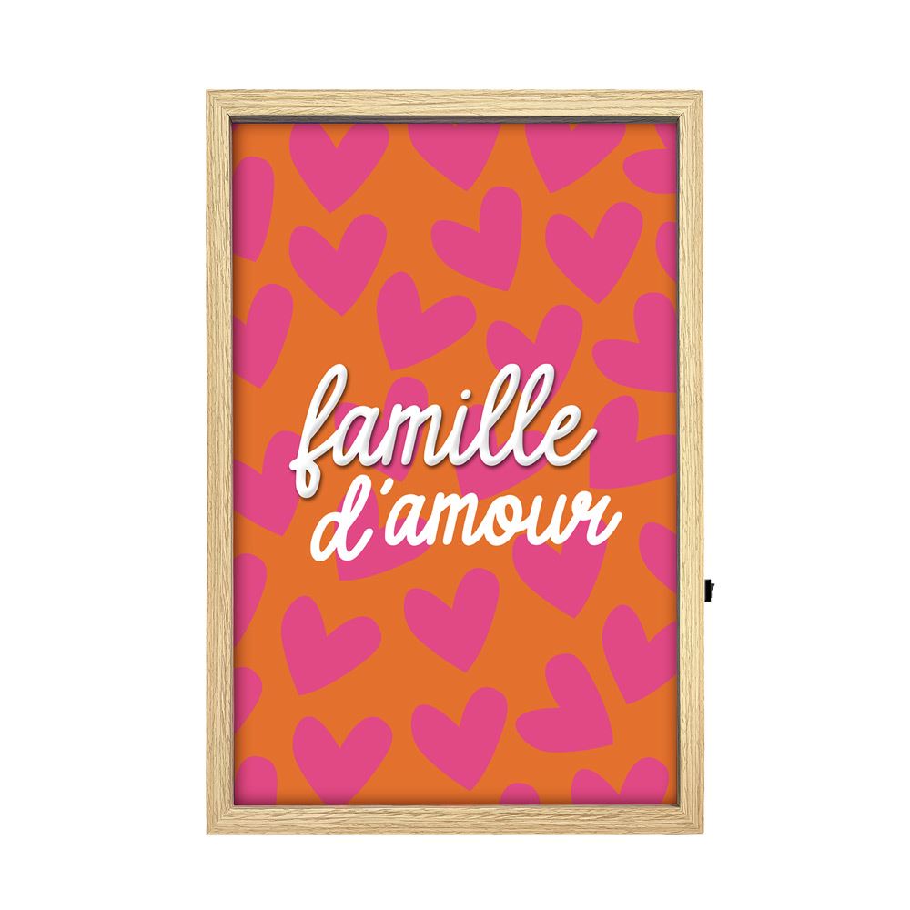 Toile neon maison de famille 40x60cm
