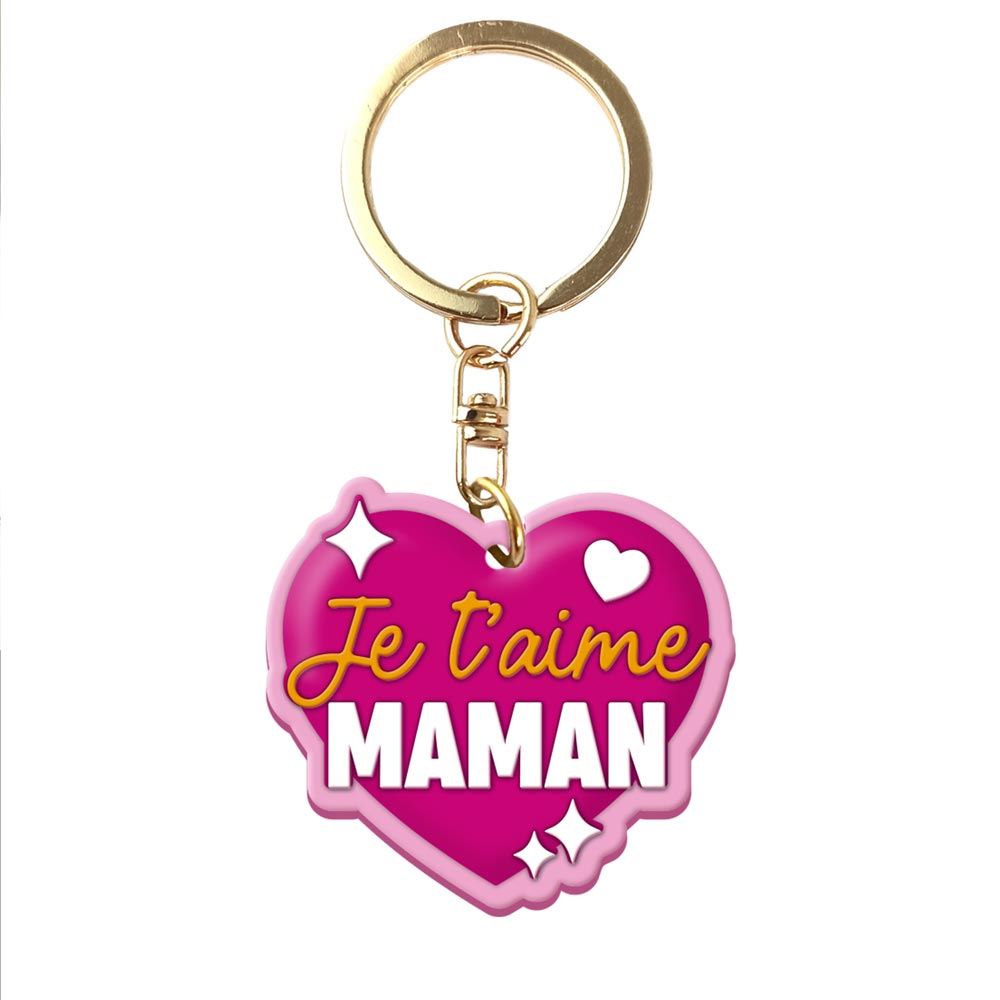 Porte cle silicone je t aime maman