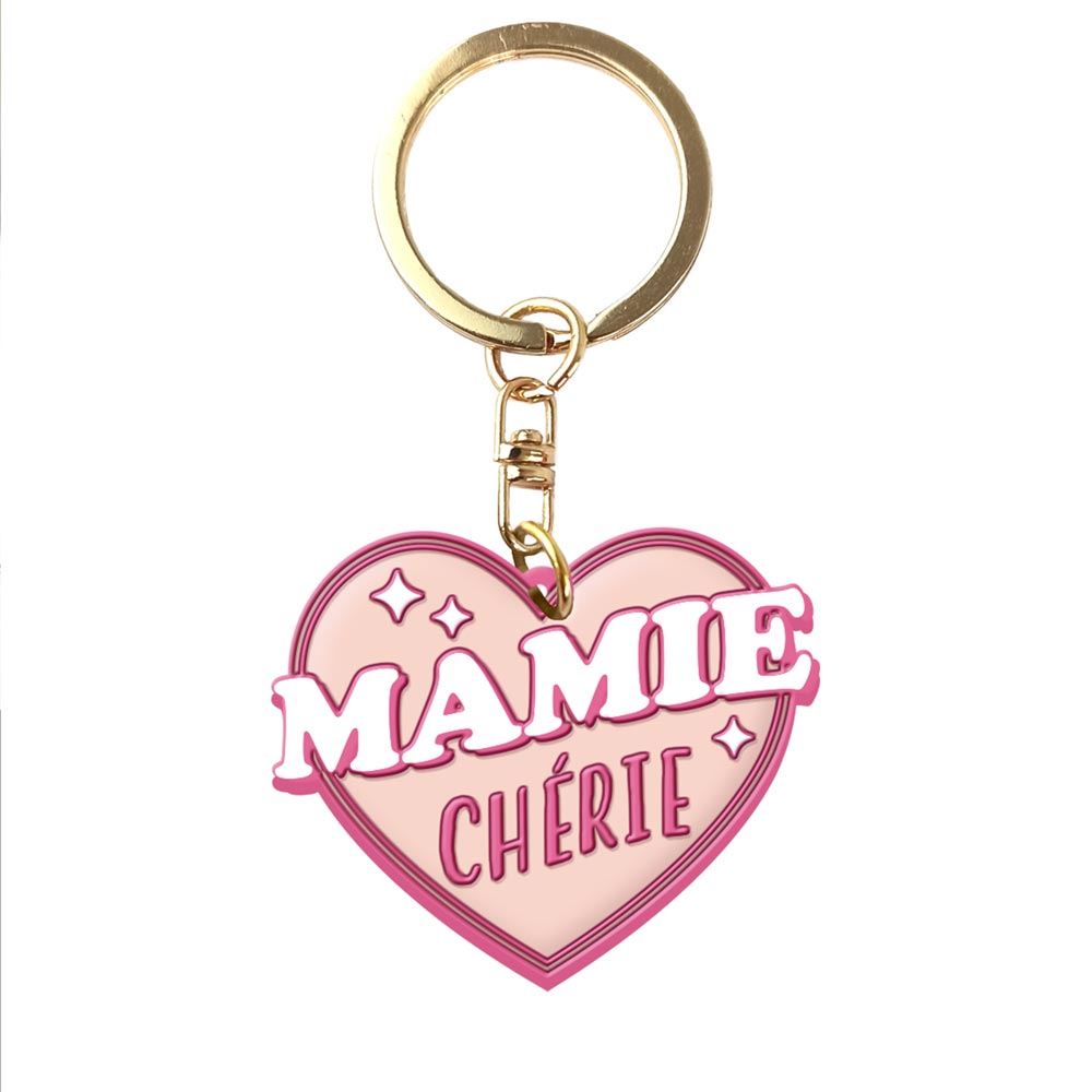 Porte cle silicone mamie cherie