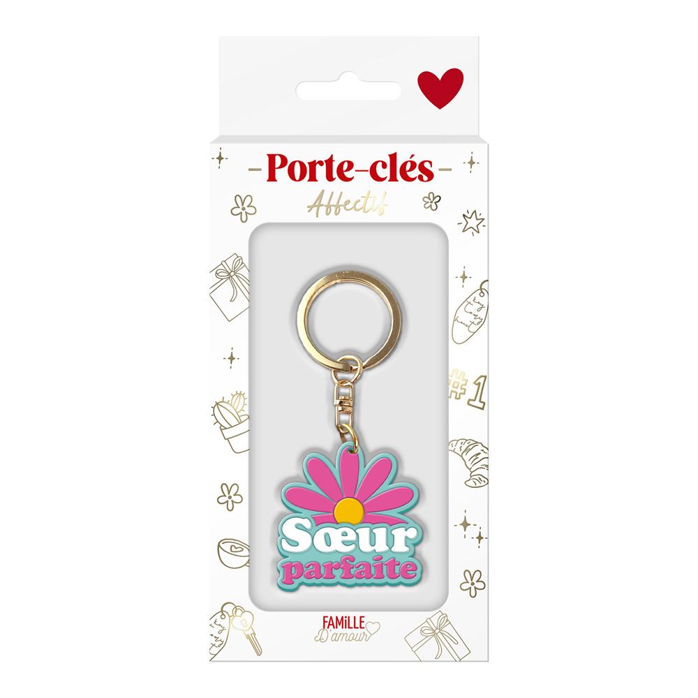 Porte cle silicone sŒur parfaite