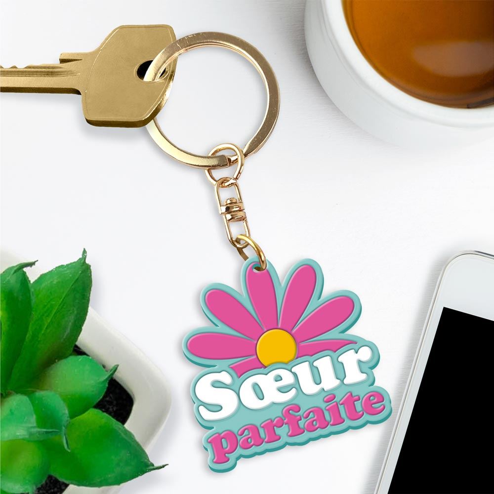 Porte cle silicone sŒur parfaite