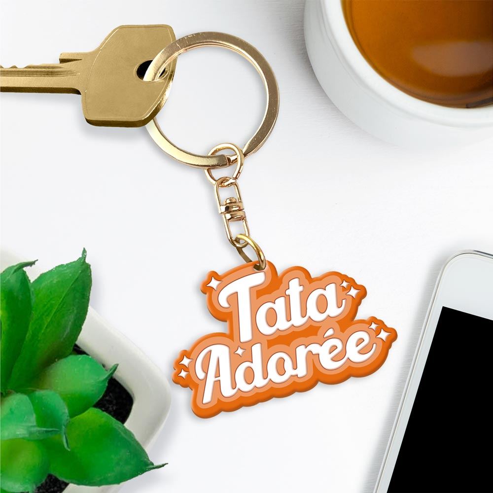 Porte cle silicone tata adoree