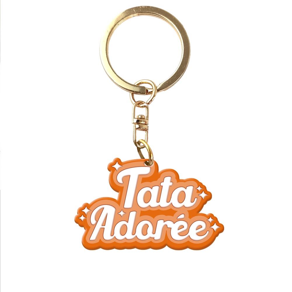 Porte cle silicone tata adoree