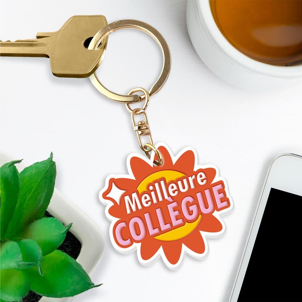 Porte cle silicone meilleure collegue