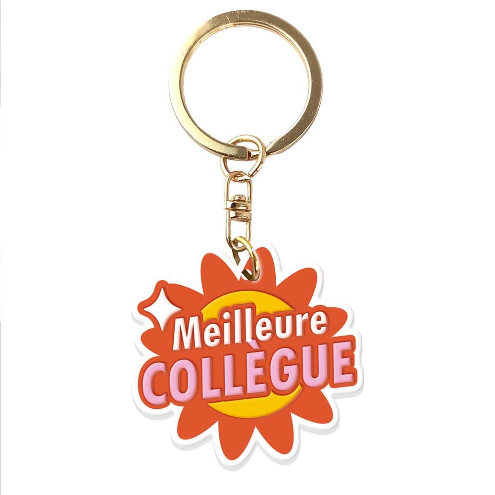 Porte cle silicone meilleure collegue