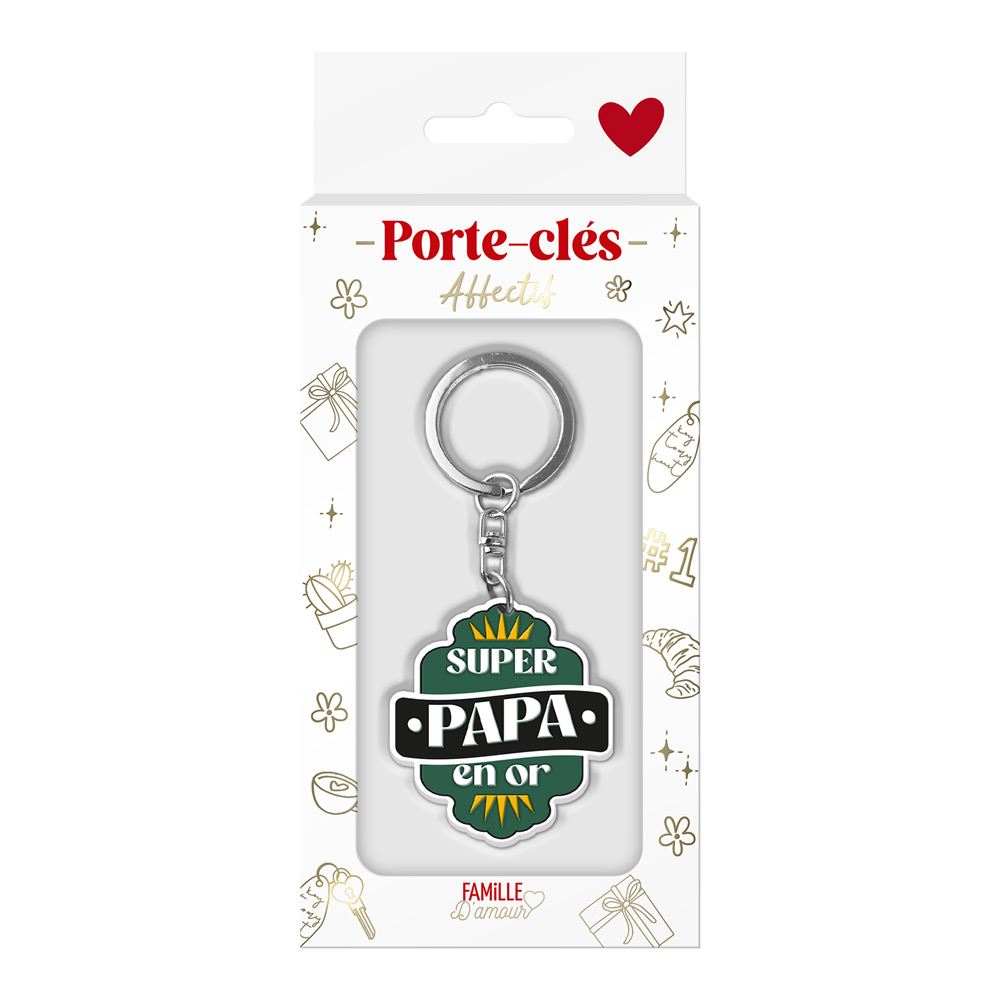 Porte cle silicone super papa