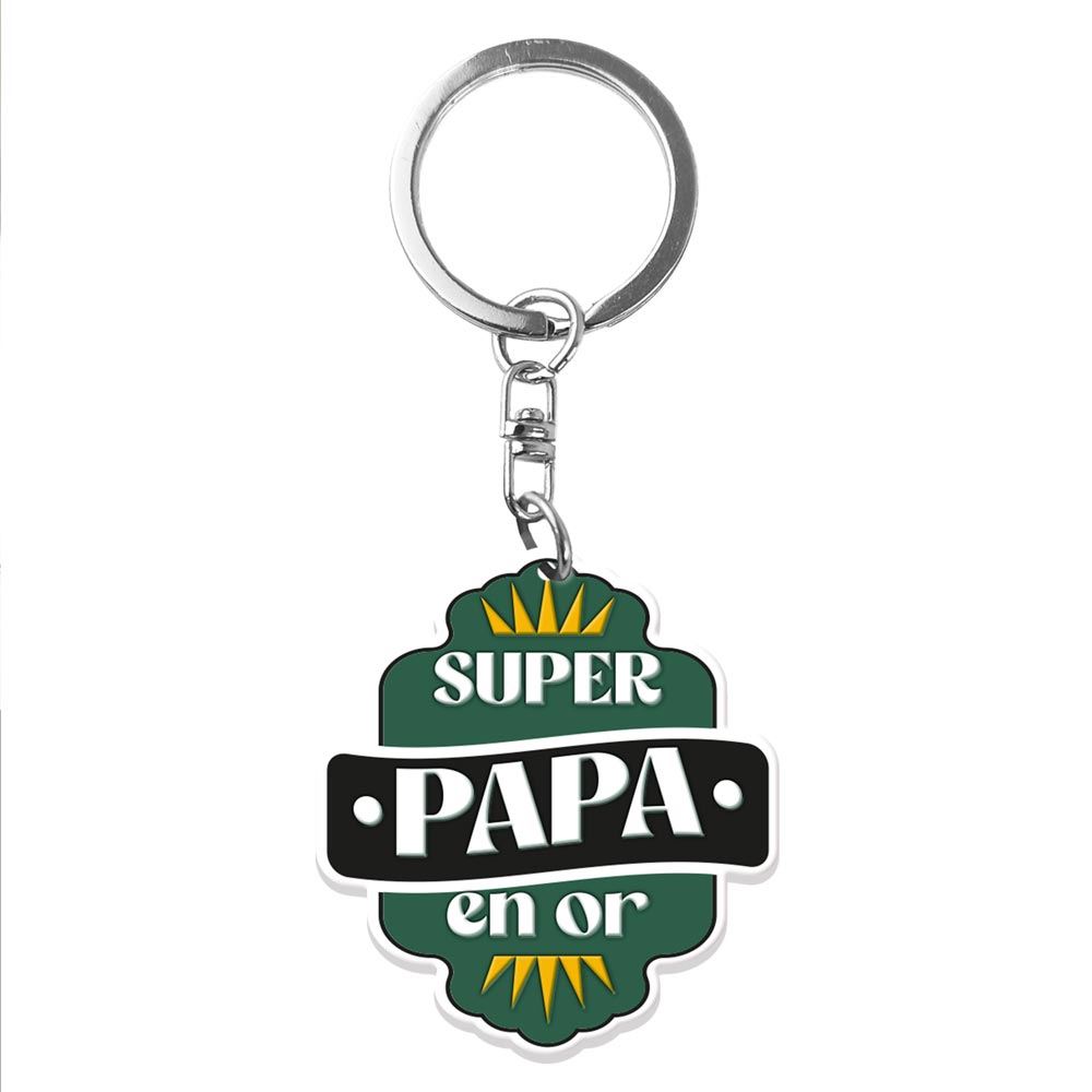 Porte cle silicone super papa