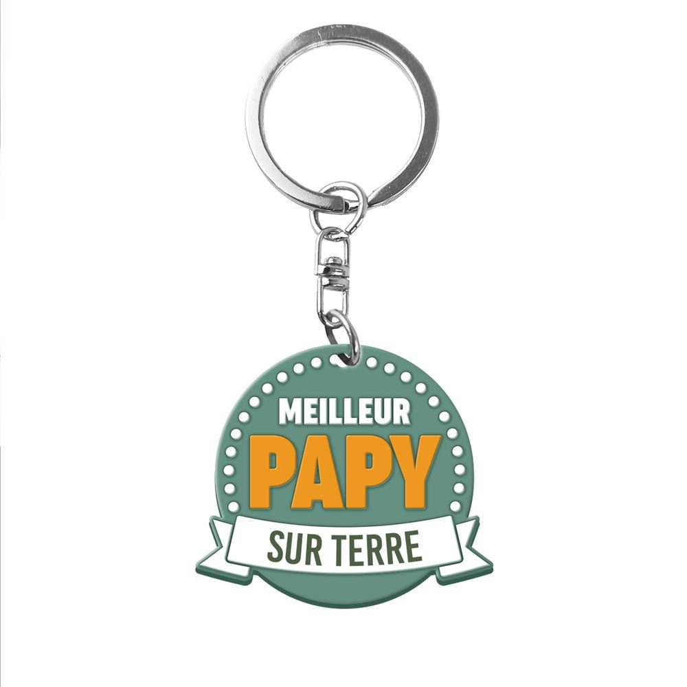 Porte cle silicone meilleur papy