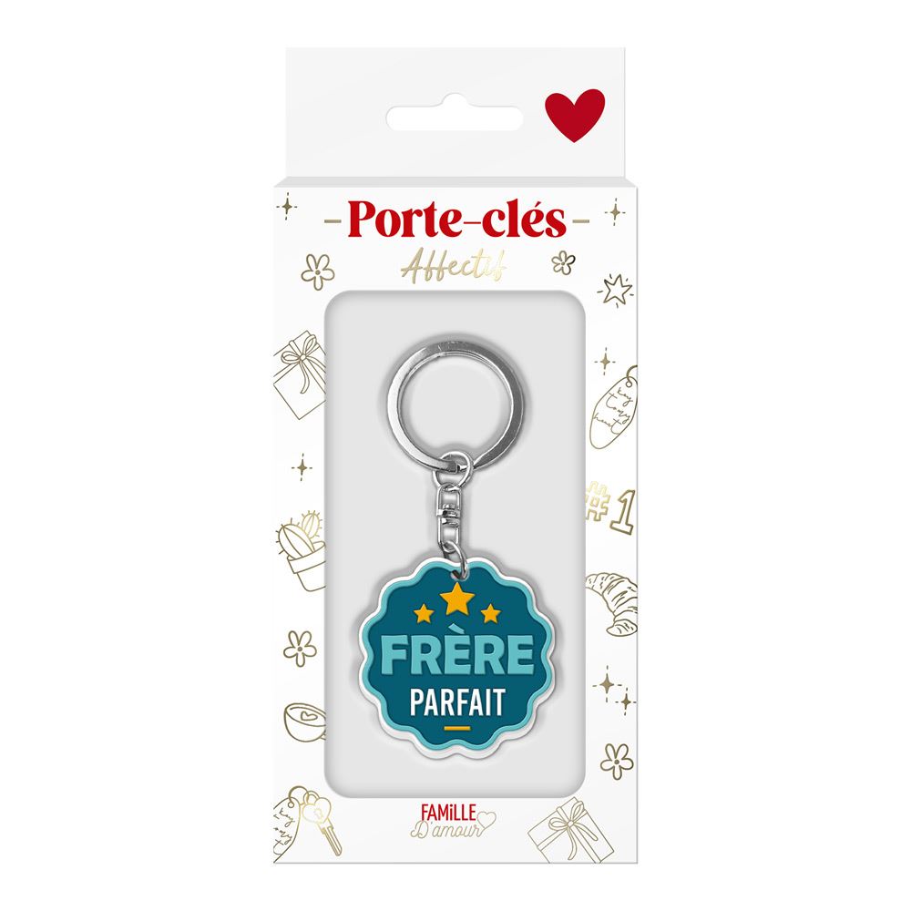 Porte cle silicone frere parfait