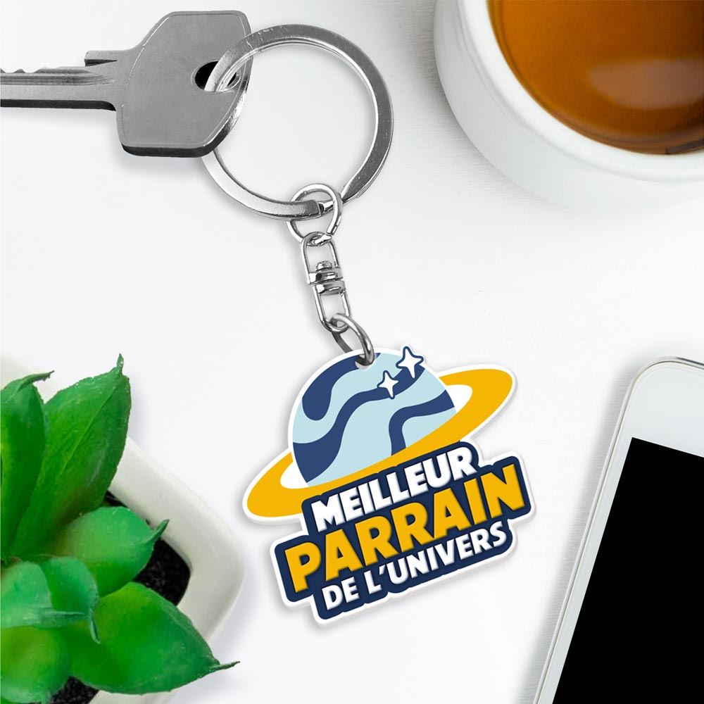Porte cle silicone meilleur parrain
