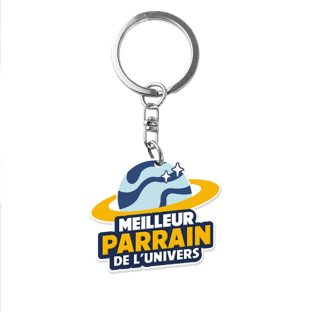 Porte cle silicone meilleur parrain