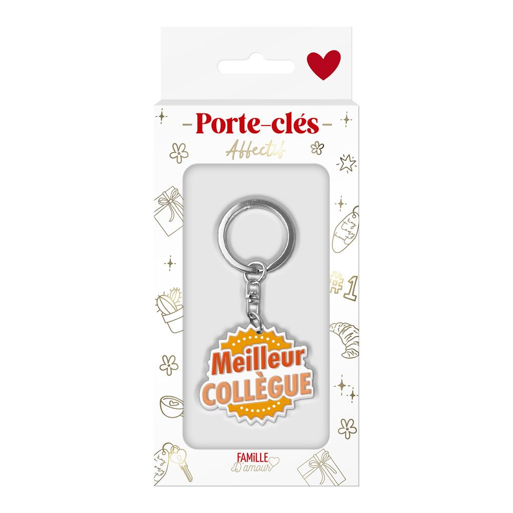 Porte cle silicone meilleur collegue