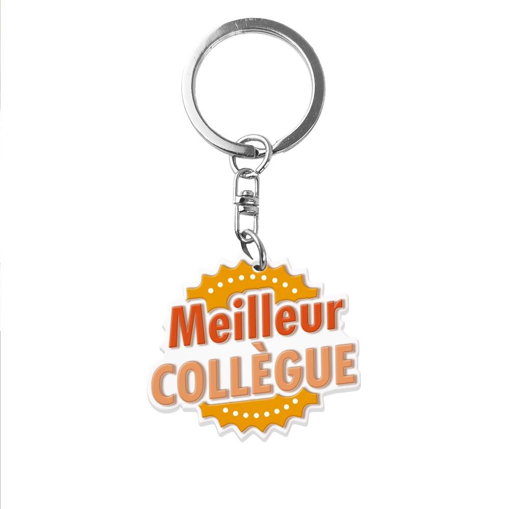 Porte cle silicone meilleur collegue