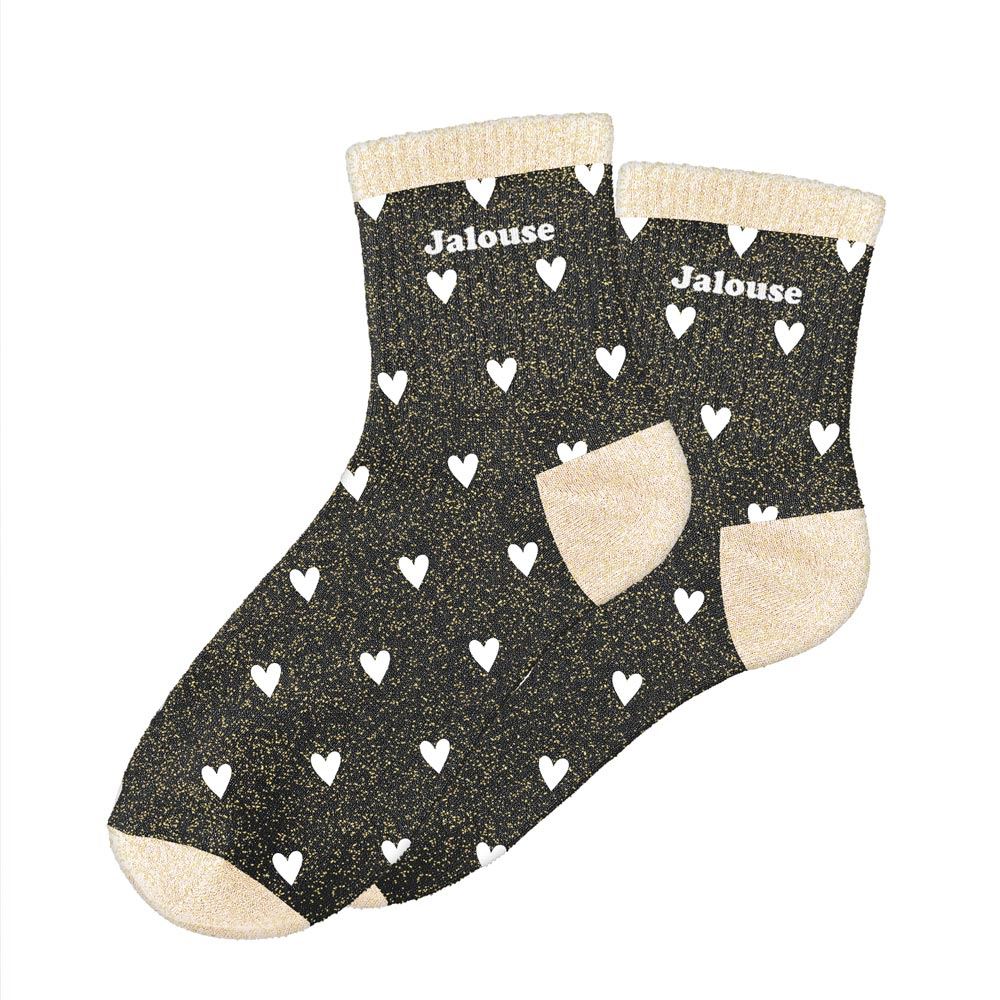 Chaussettes paillettes cŒurs jalouse