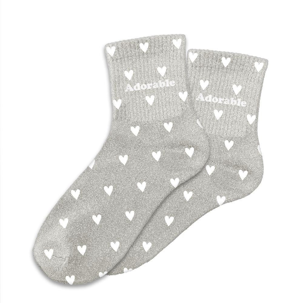 Chaussettes paillettes cŒurs adorable