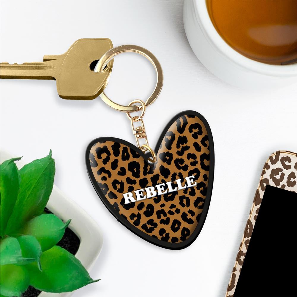 Display porte-cles silicone leopard