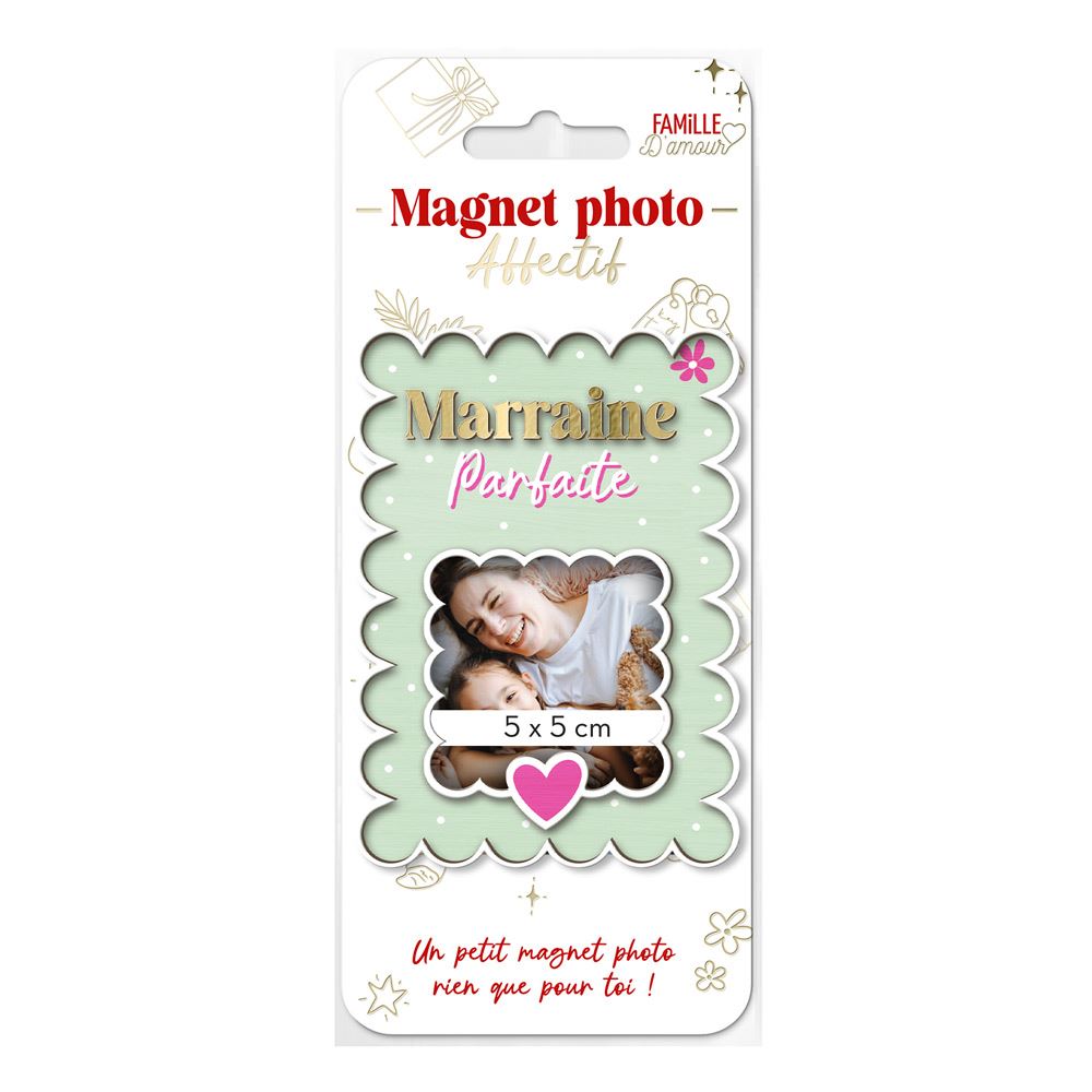 Magnet bois photo marraine d amour