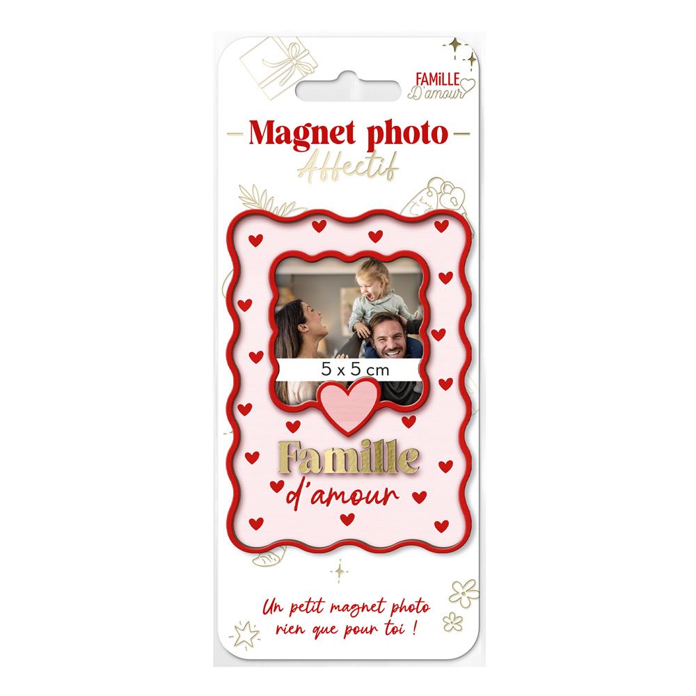 Magnet bois photo famille d amour