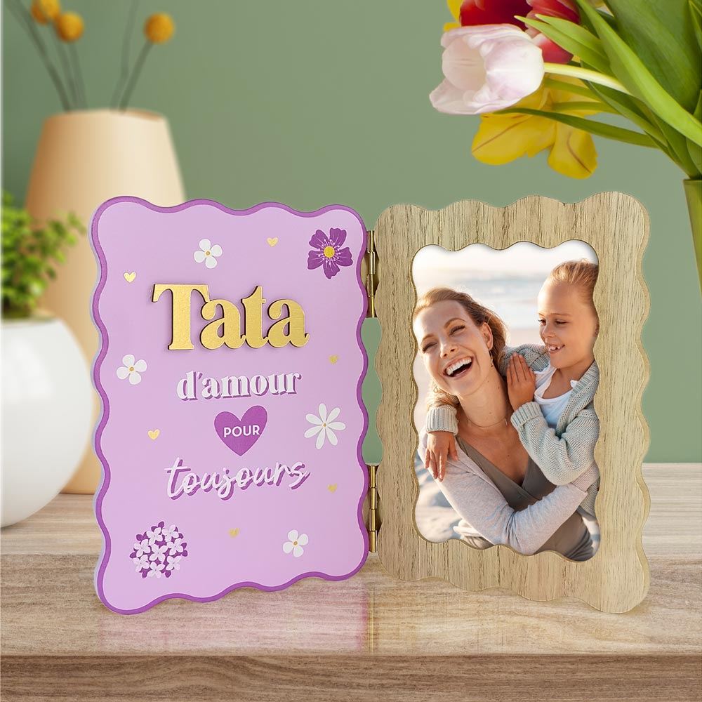 Cadre photo double tata d amour
