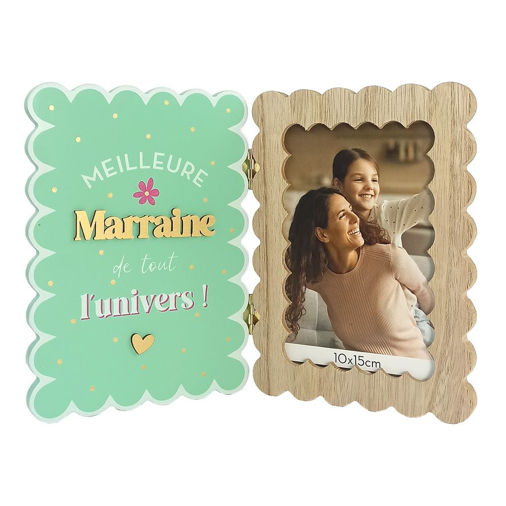 Cadre photo double meilleure marraine