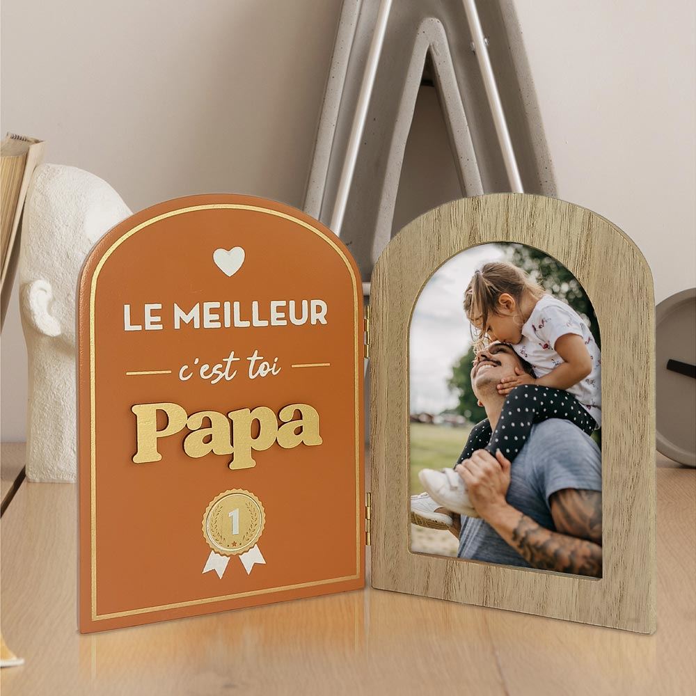 Cadre photo double meilleur papa