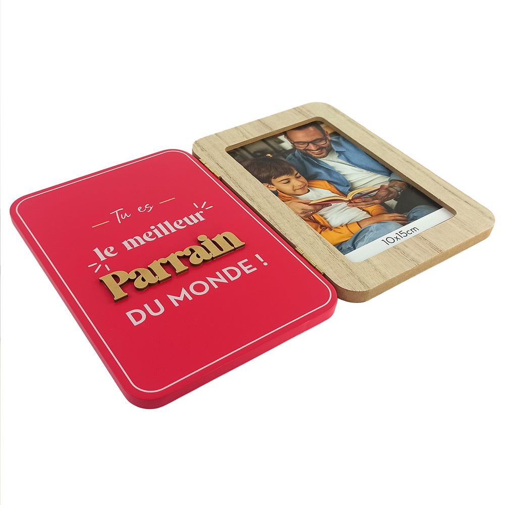 Cadre photo double meilleur parrain