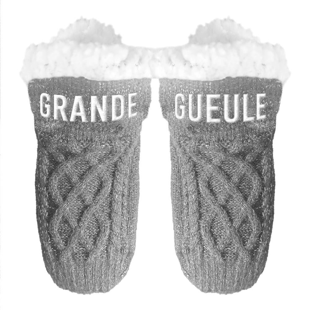 Chaussettes hiver courtes paillettes grande gueule