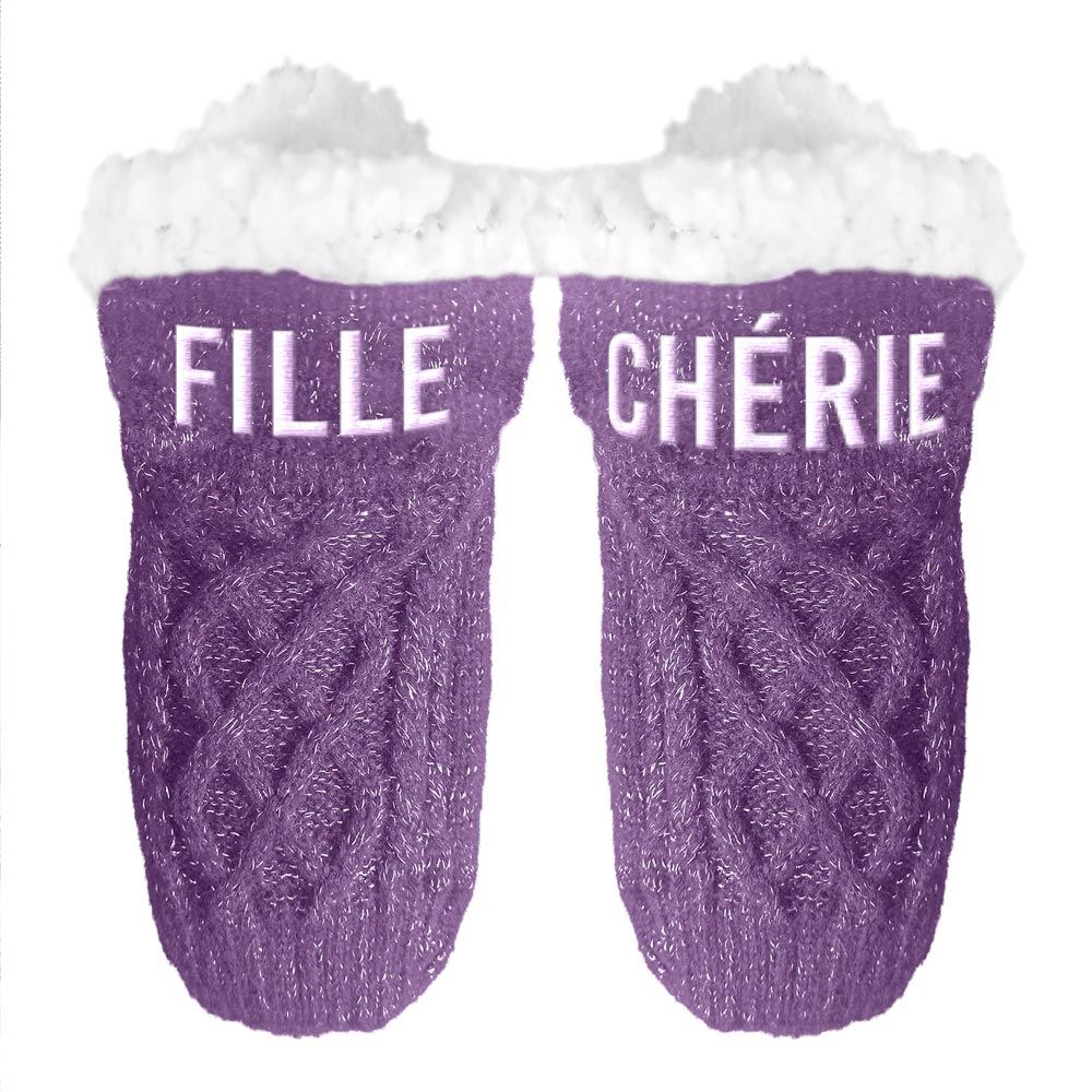 Chaussettes hiver courtes paillettes fille cherie