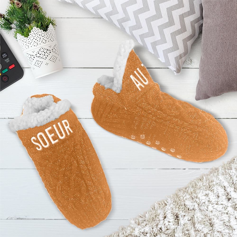 Chaussettes hiver courtes paillettes sŒur au top