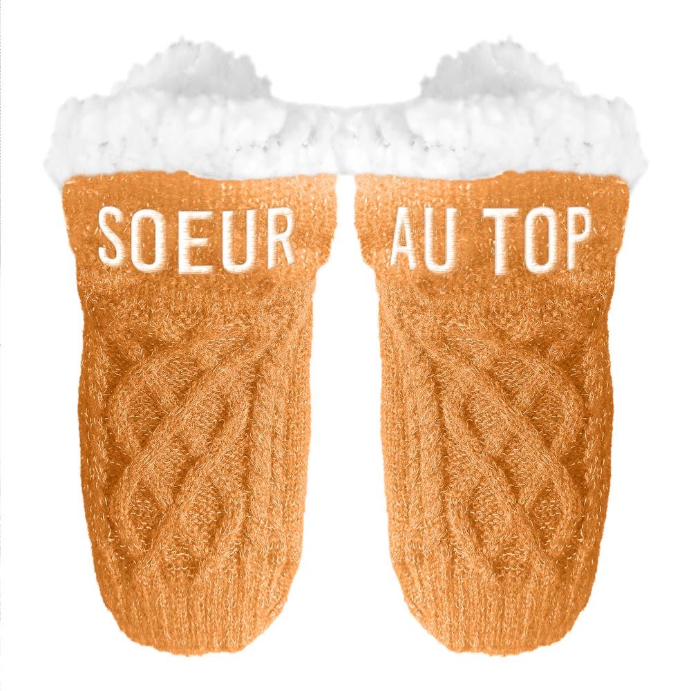 Chaussettes hiver courtes paillettes sŒur au top