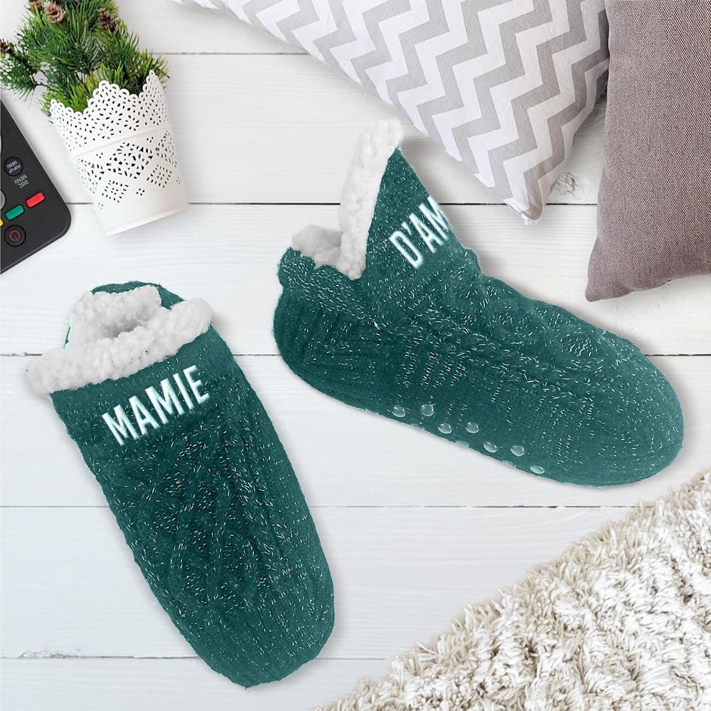 Chaussettes hiver courtes paillettes mamie d amour