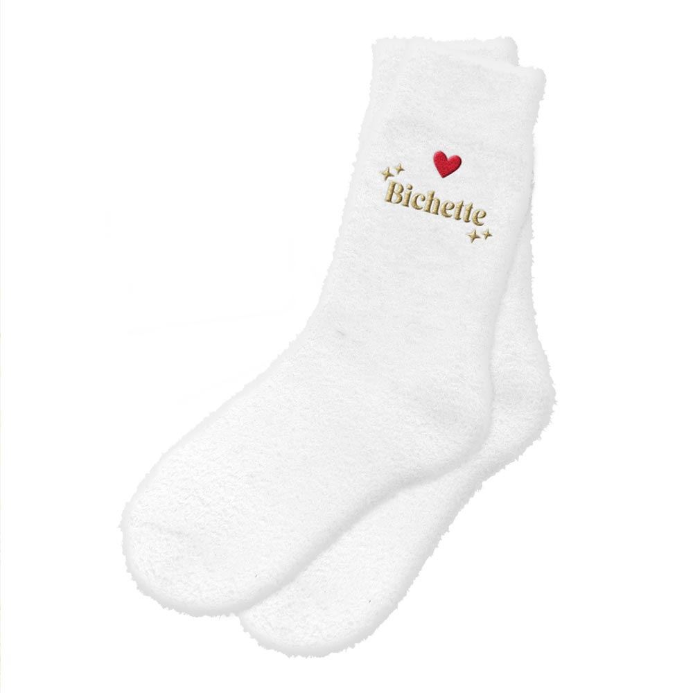 Chaussettes pilou brodees a paillettes bichette