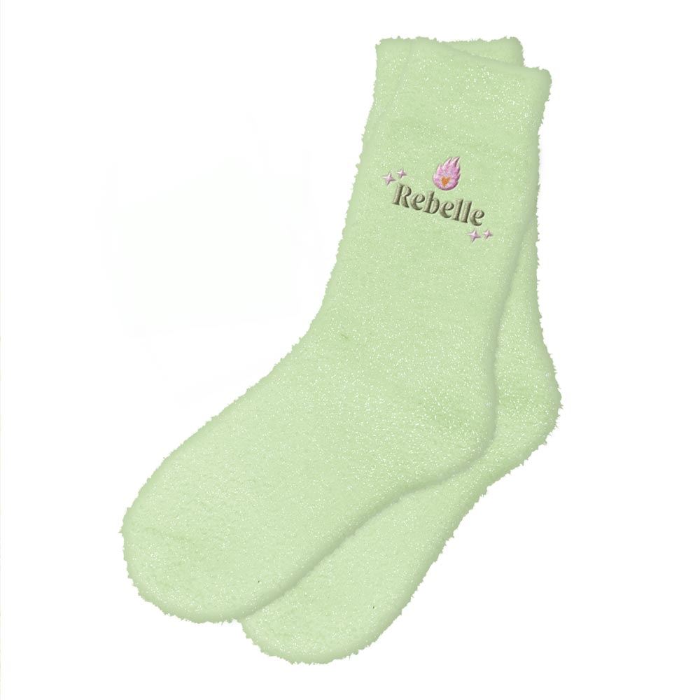 Chaussettes pilou brodees a paillettes rebelle