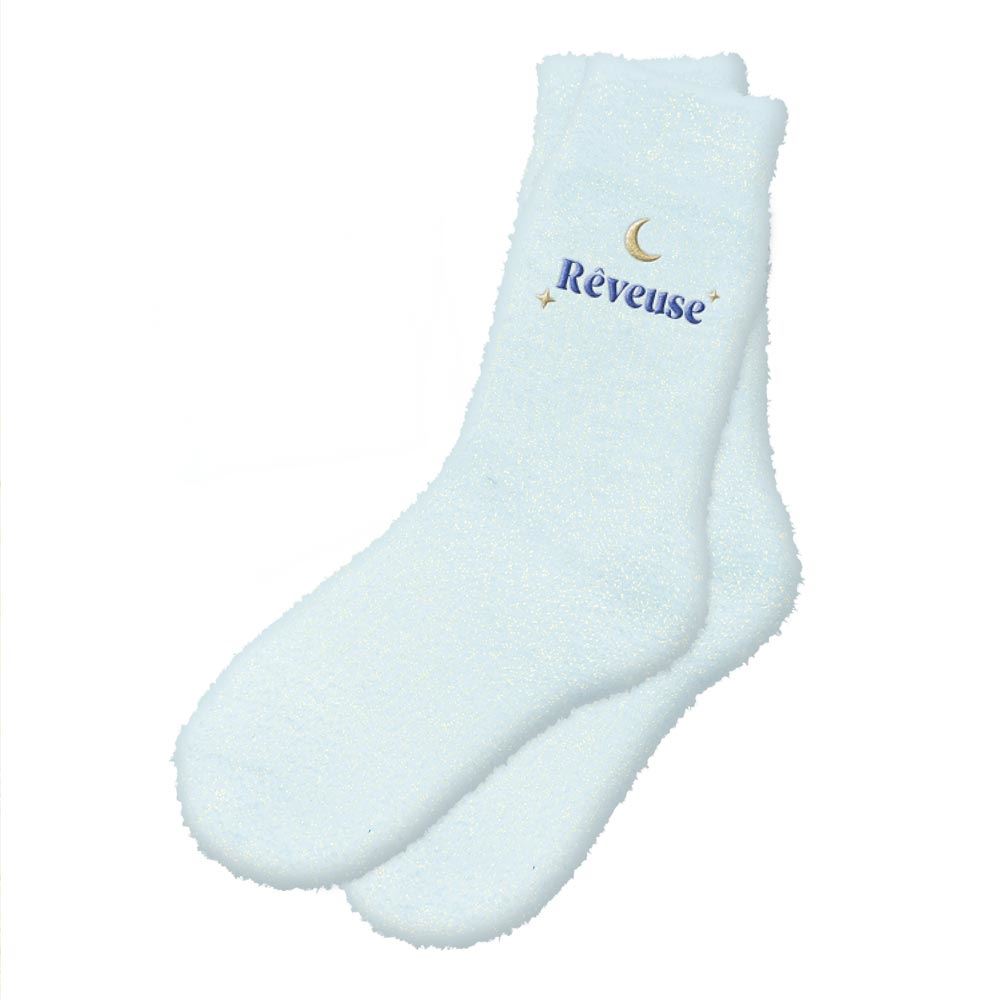 Chaussettes pilou brodees a paillettes reveuse