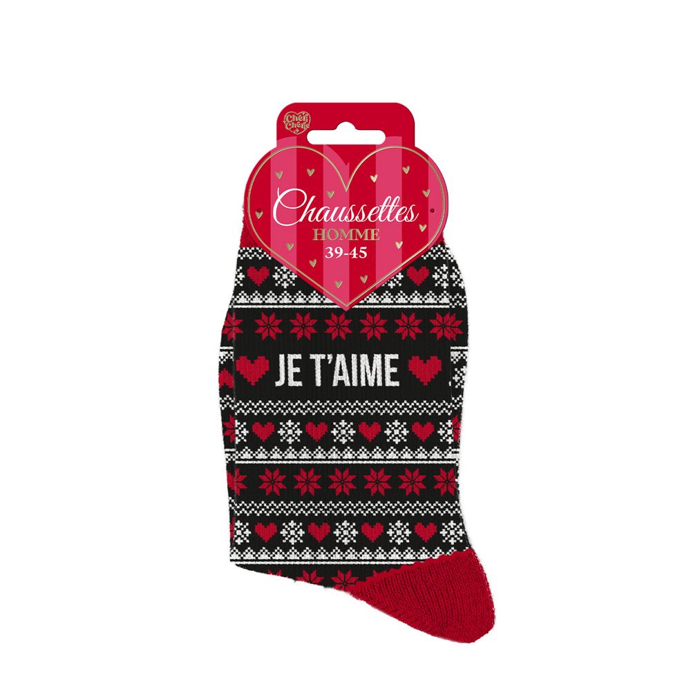 Chaussettes scandinaves homme je t aime