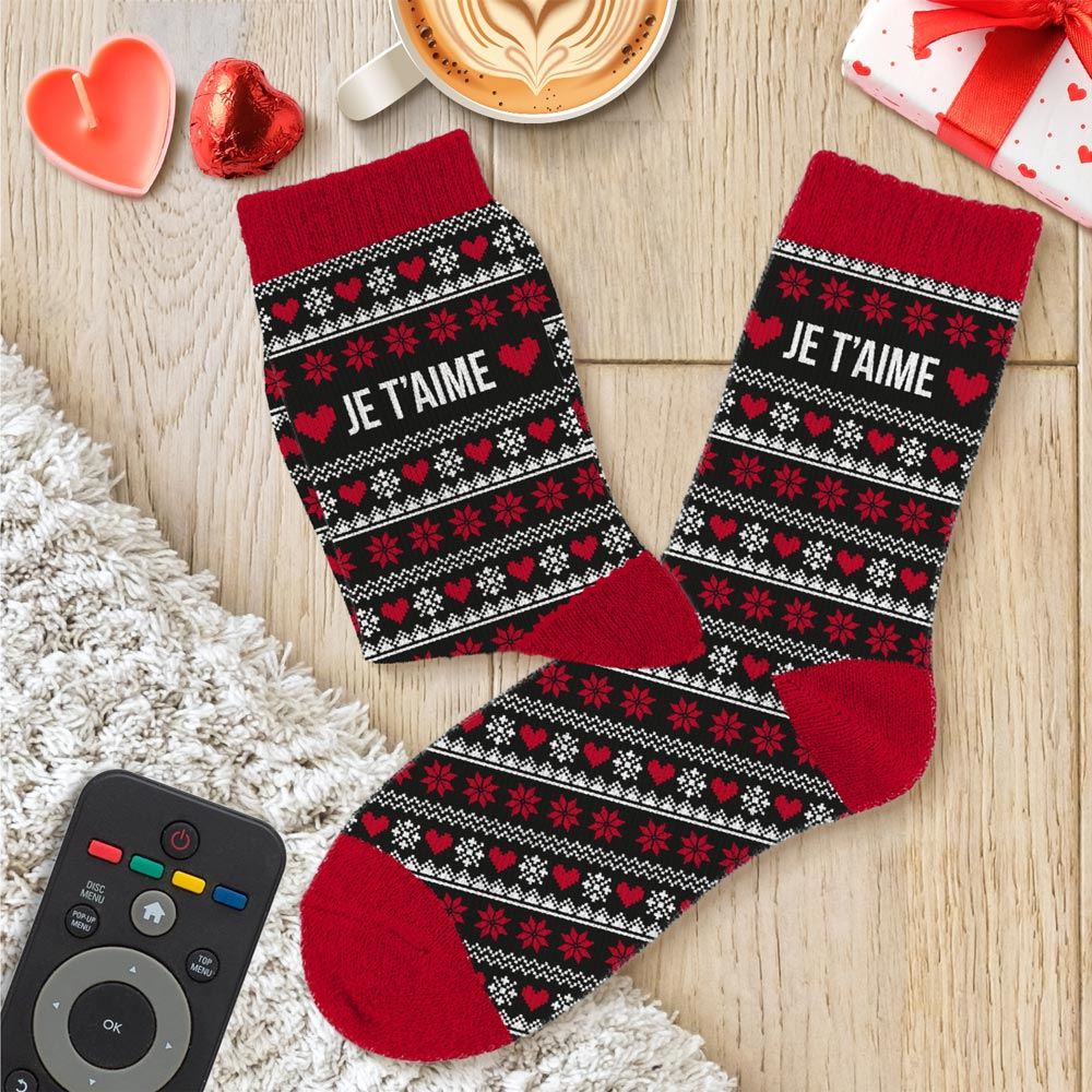 Chaussettes scandinaves homme je t aime