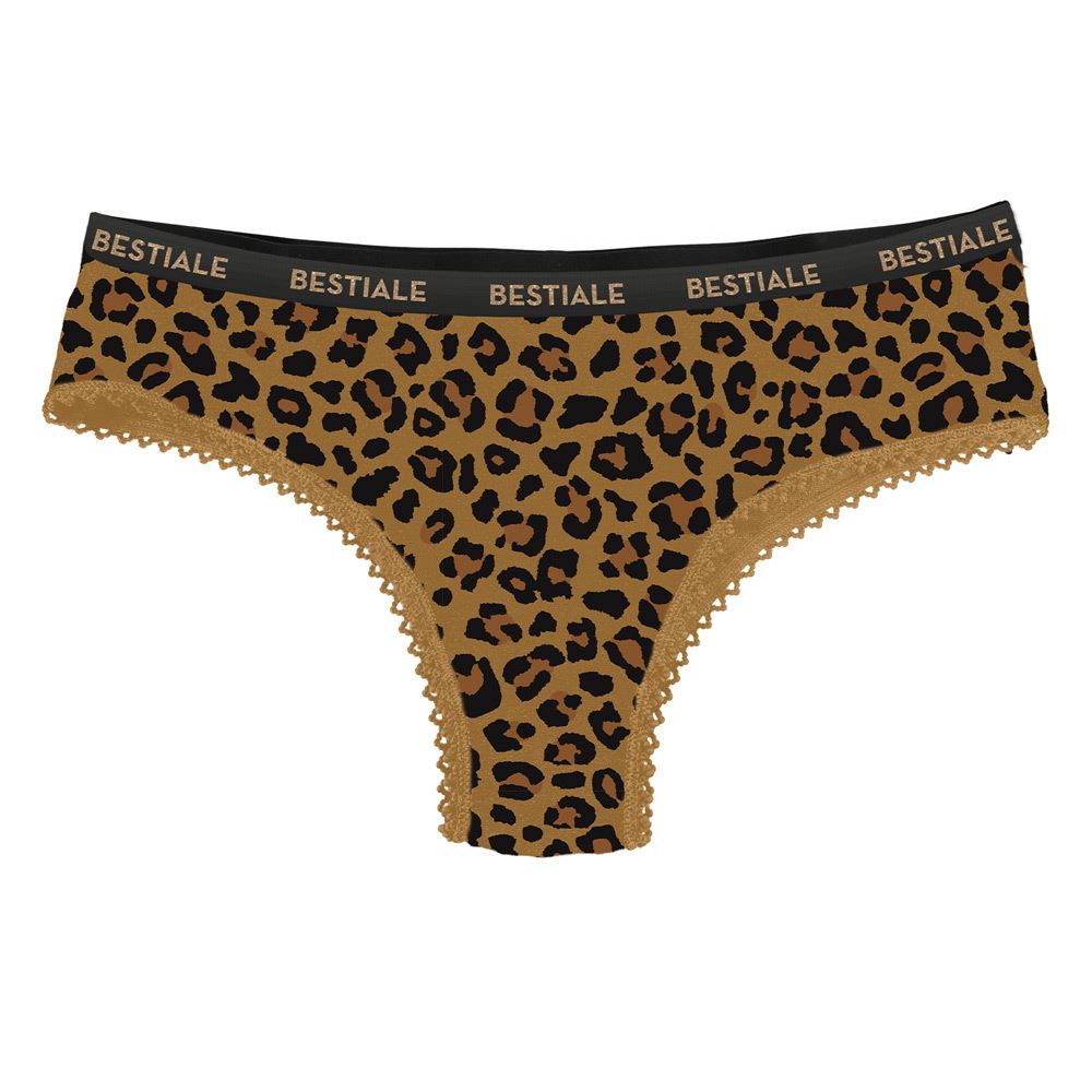 Culottes leopard a bandes bestiale marron s/m/l