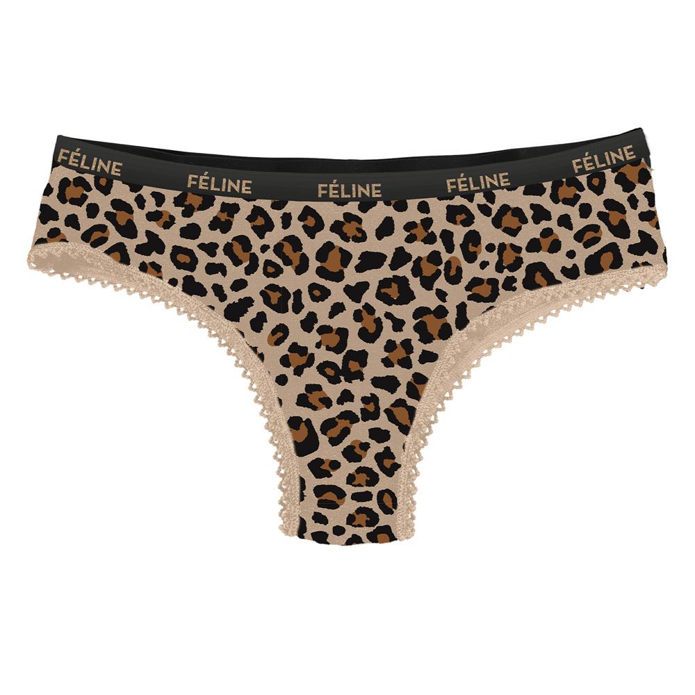 Culottes leopard a bandes feline beige s/m/l