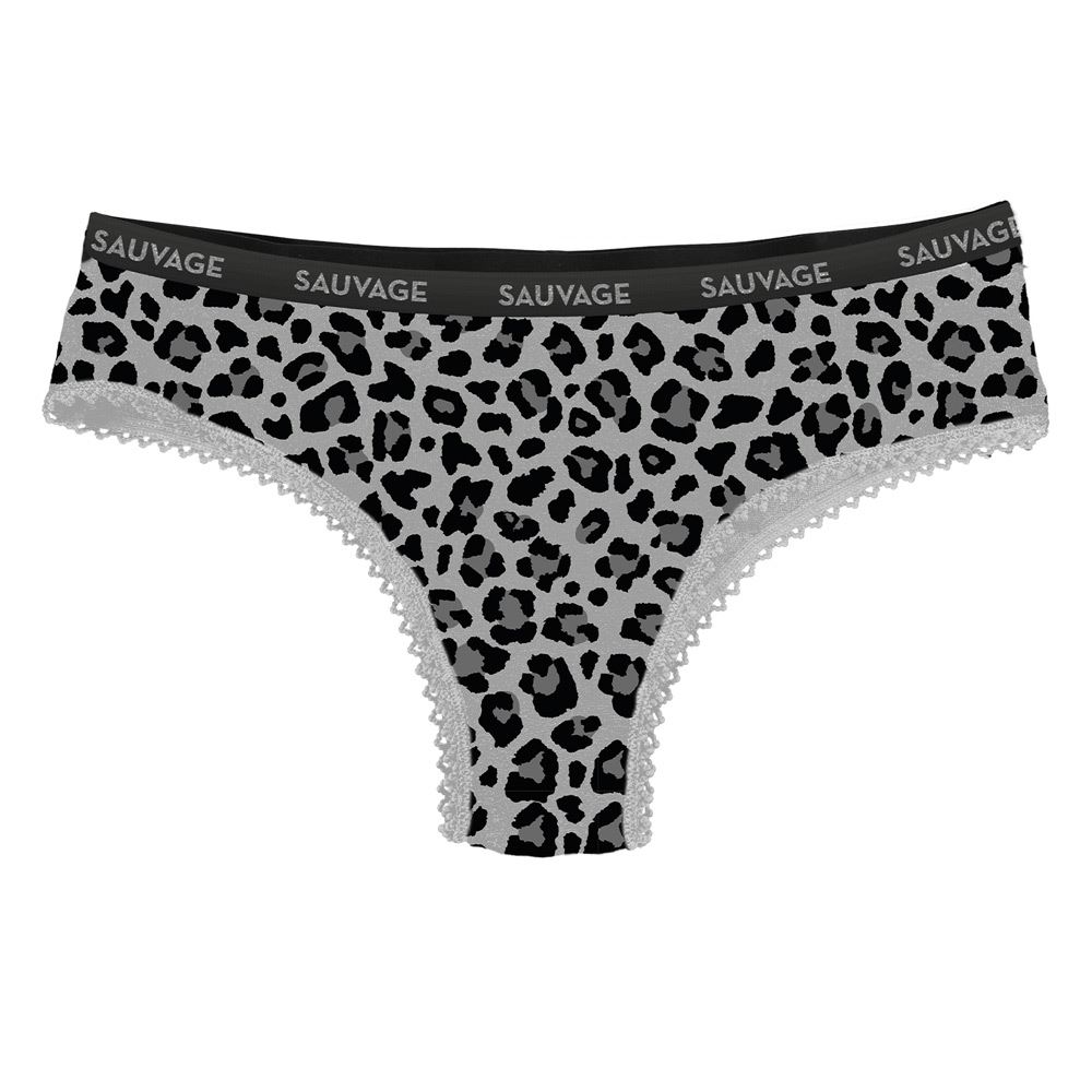 Culottes leopard a bandes sauvage gris s/m/l