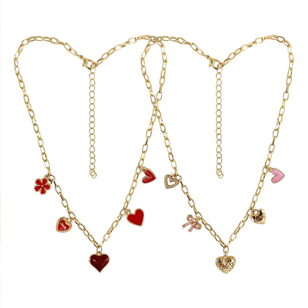 Display colliers charms cŒur 2mods /12pcs