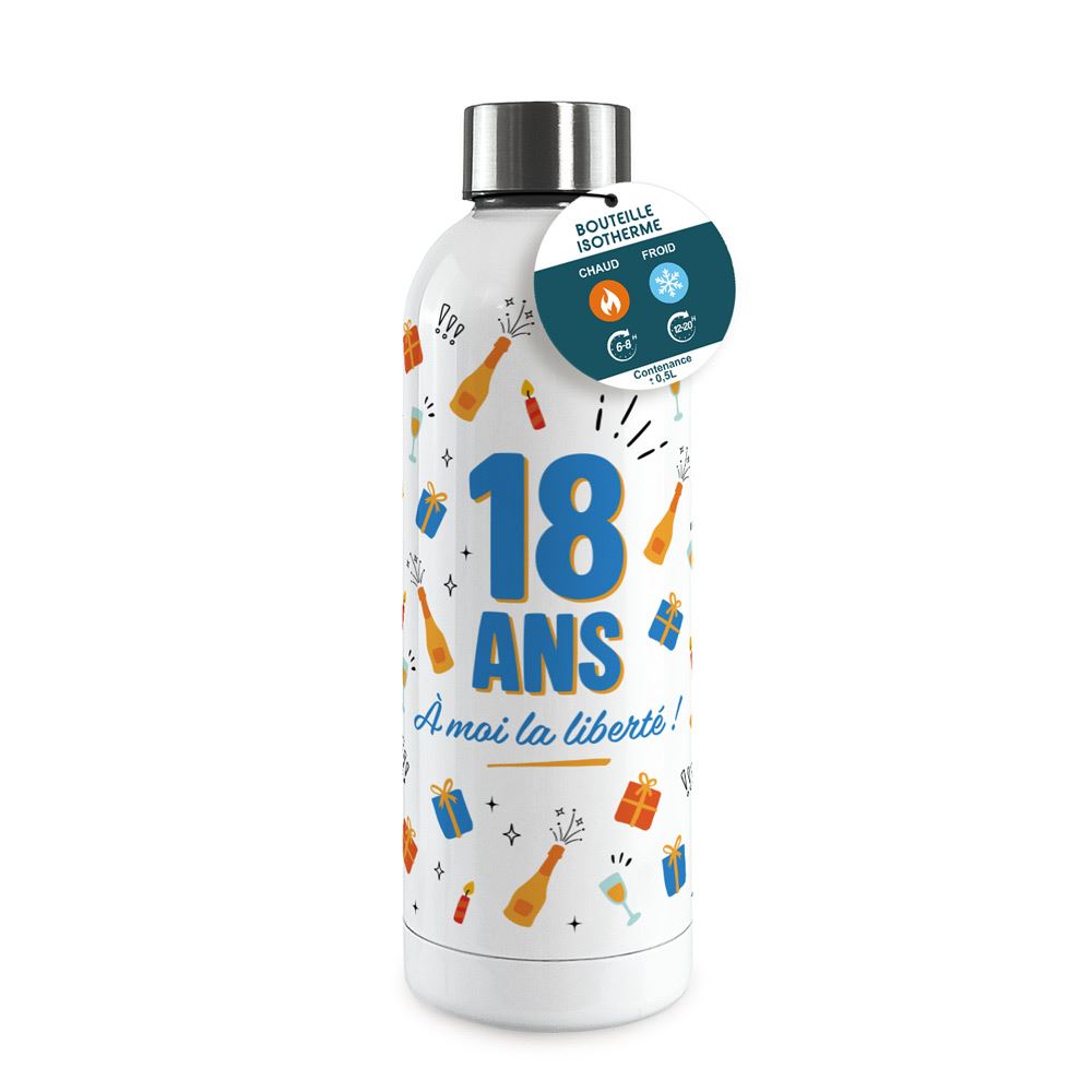 Gourde isotherme large homme 18 ans