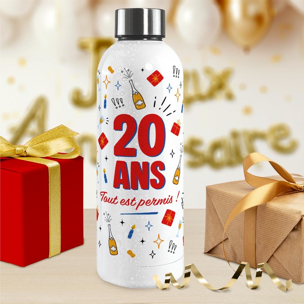 Gourde isotherme large homme 20 ans