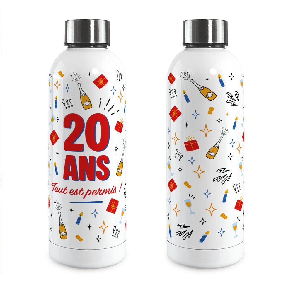 Gourde isotherme large homme 20 ans