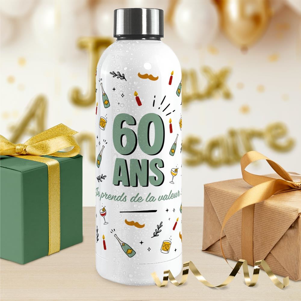 Gourde isotherme large homme 60 ans