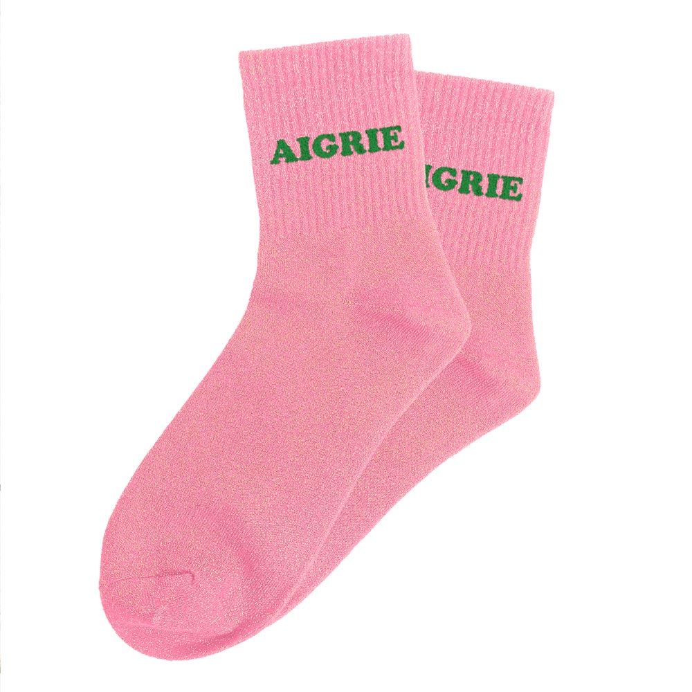 Chaussettes paillettes tuftees aigrie