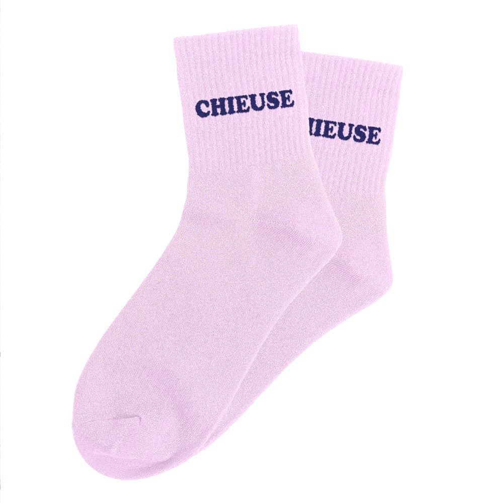 Chaussettes paillettes tuftees chieuse