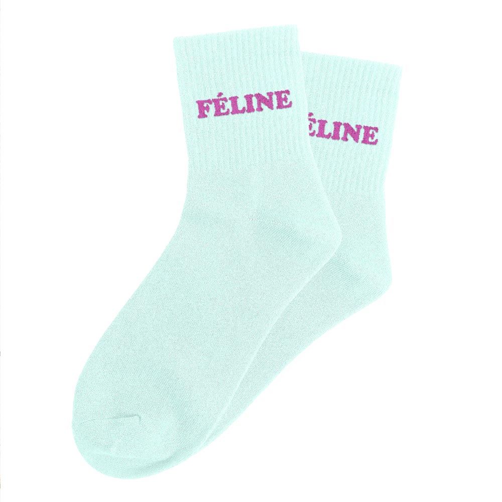 Chaussettes paillettes tuftees feline