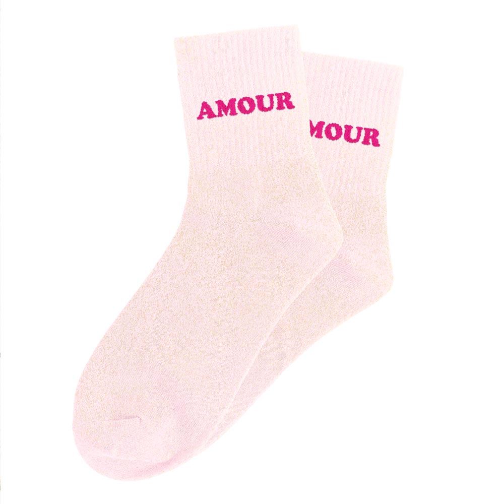 Chaussettes paillettes tuftees amour