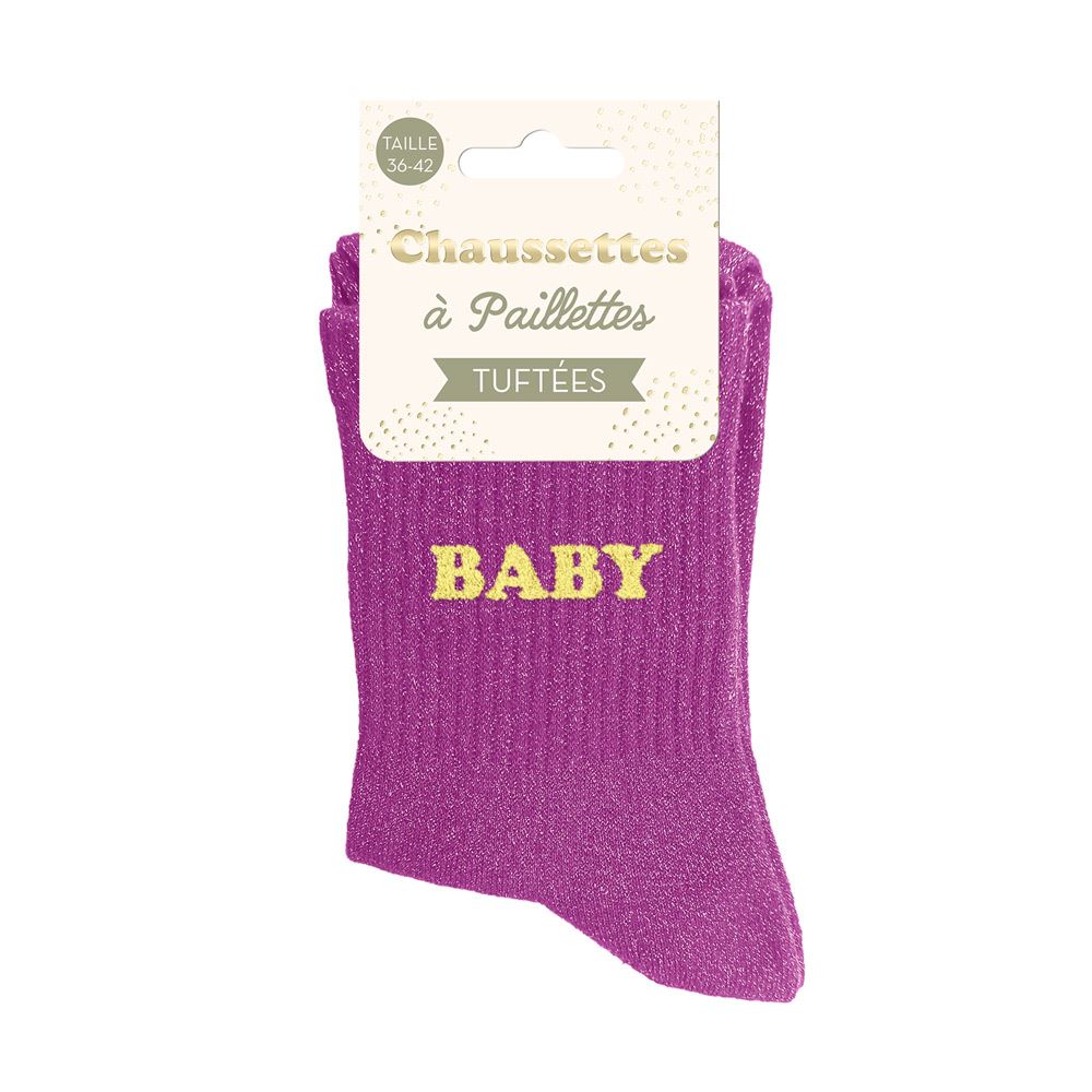 Chaussettes paillettes tuftees baby